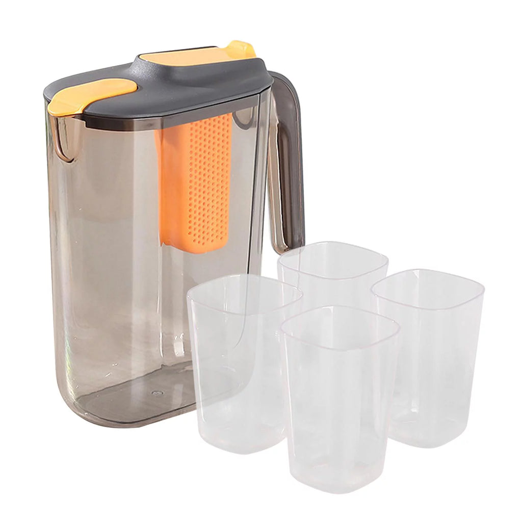 Black Ice Tea Maker Beverage Pitcher with 4 Cups M13740