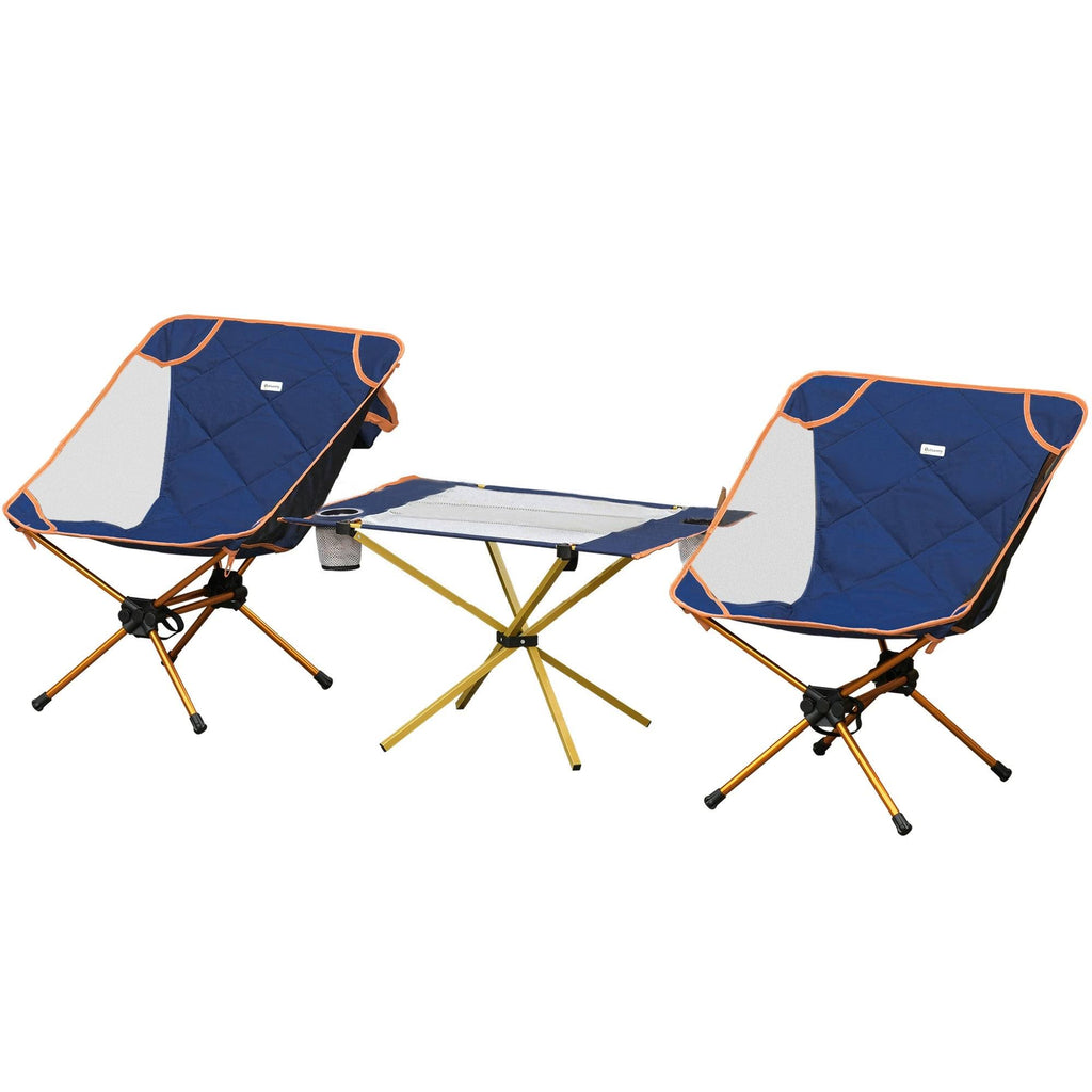 Lightweight Folding Camping Table Set with 2 Chairs and Carry Bag G96057