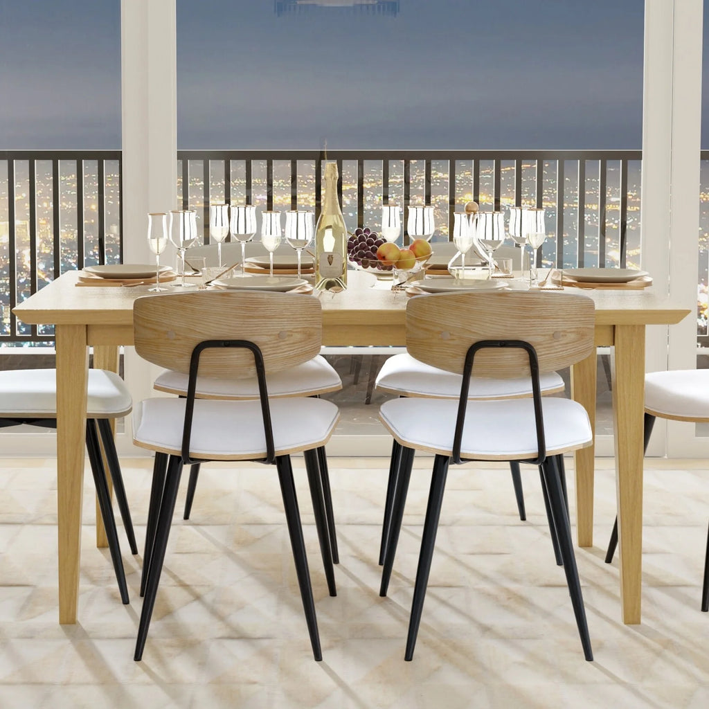 60 inch Wide Rectangle Contemporary Modern Dining Table in Oak M8166