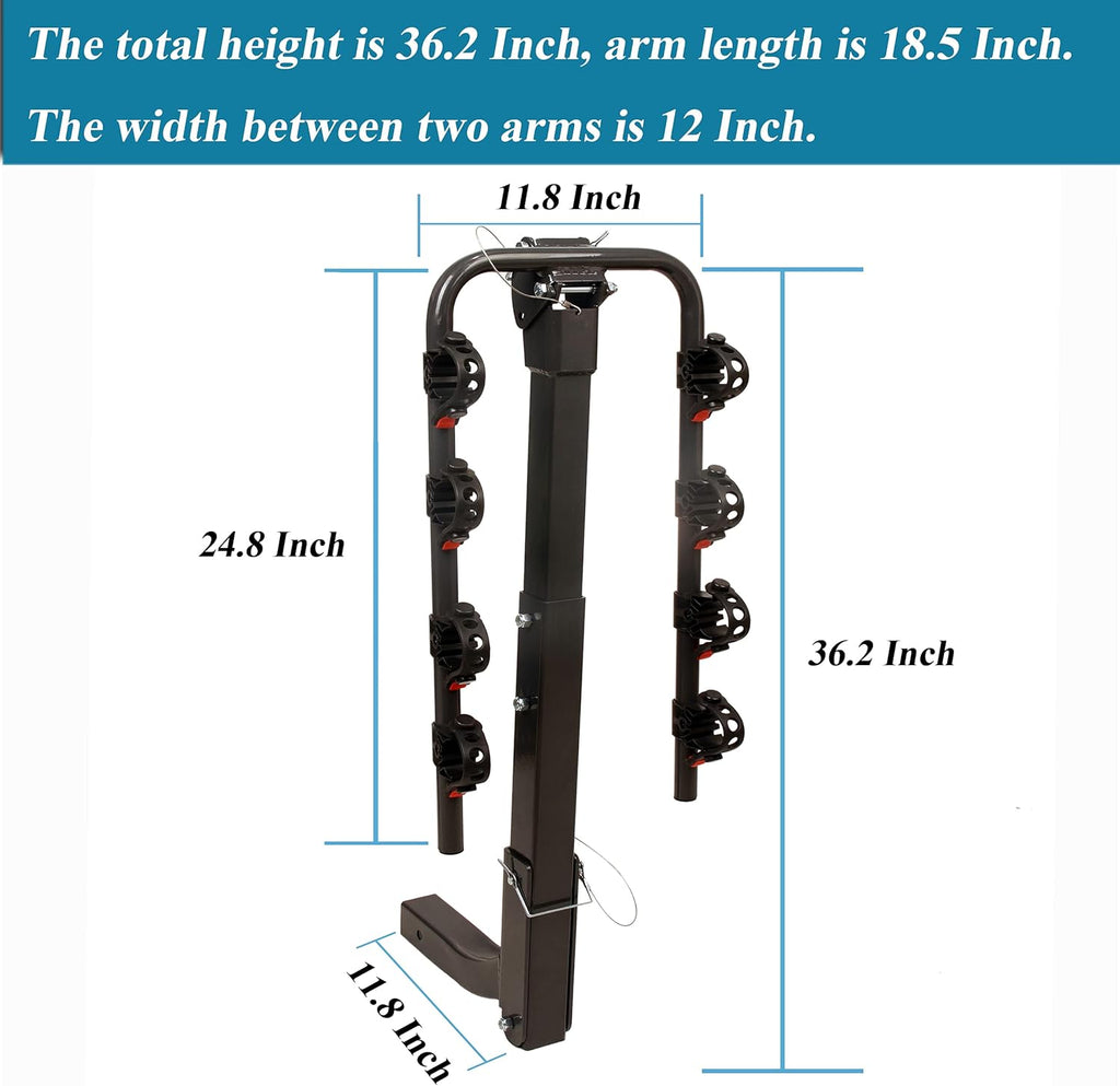 Bikes Mount Hitch Rack 4-Bikes A18352