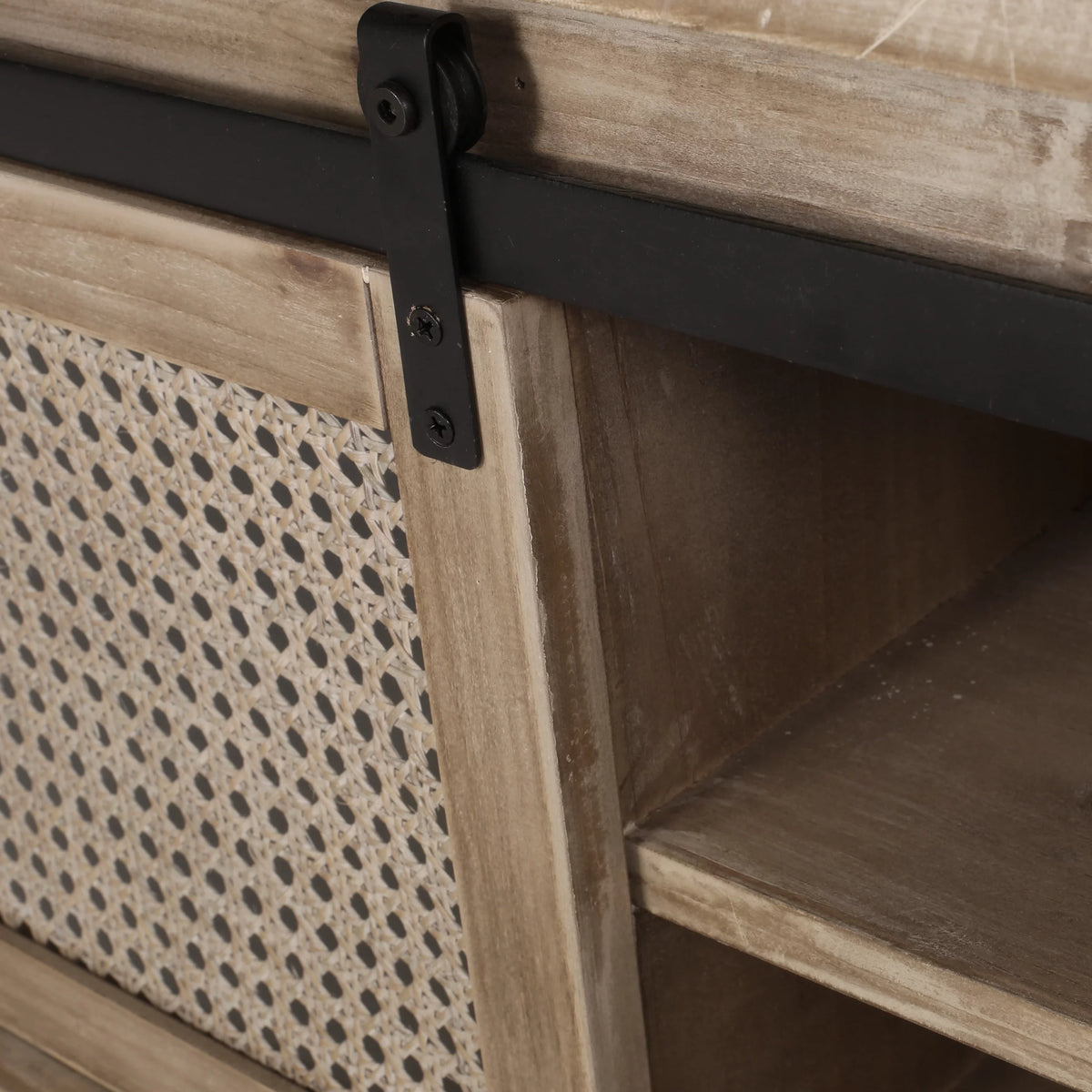 Rustic Storage Bench with Cushion U80725