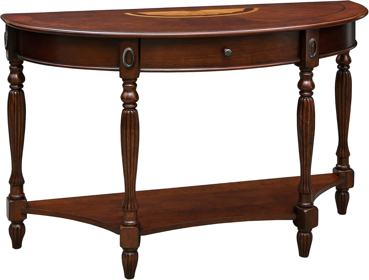 Solid Wood End Table with Storage Shelf I223