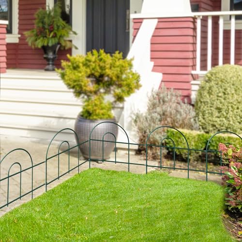 Green 32inX20ft Metal Garden Fencing M468193