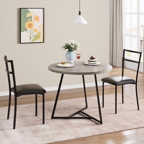 Rustic Brown 3 Piece Dining Table Set V82876