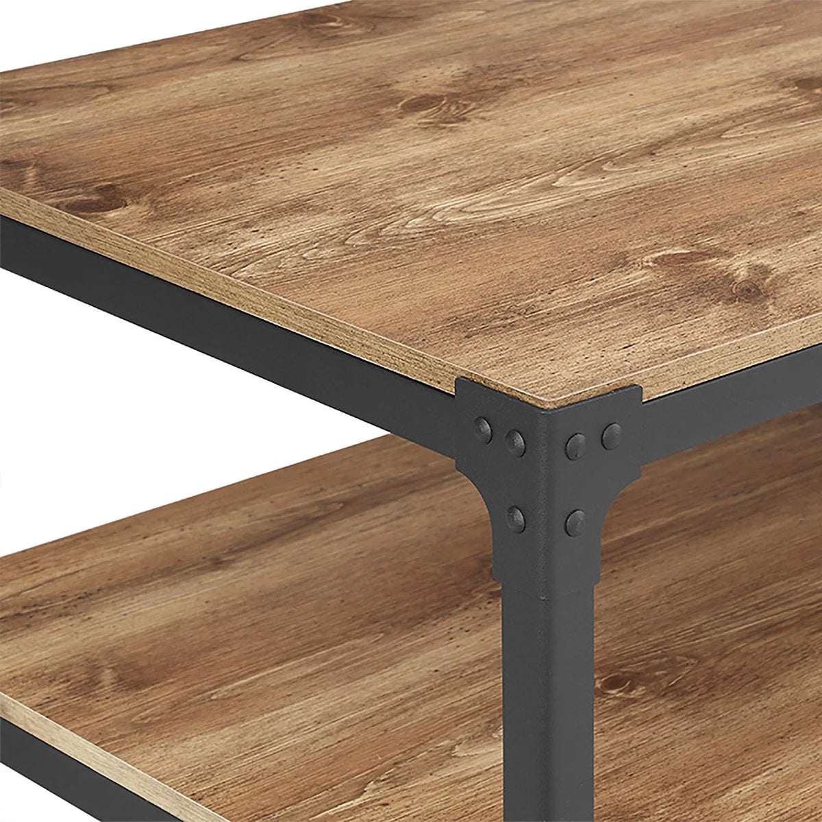 Rustic Metal and Wood Coffee Table X600