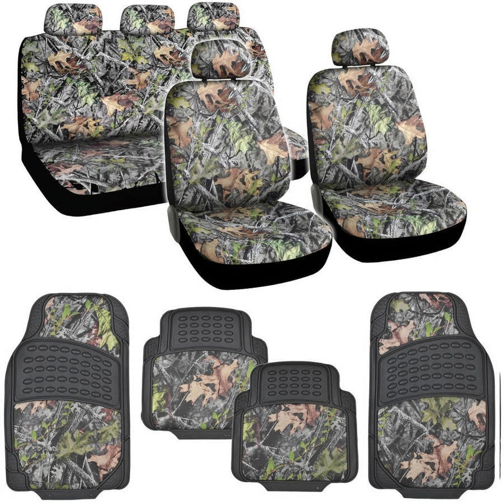 Camouflage Seat Covers and Floor Mats Heavy Duty Rubber Trimmable X178483