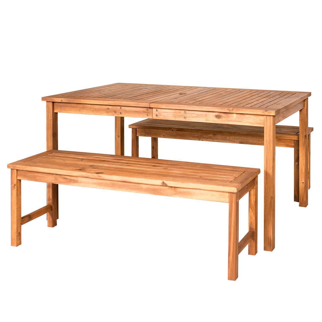 Acacia Wood 3-Piece Dining Set Z507074