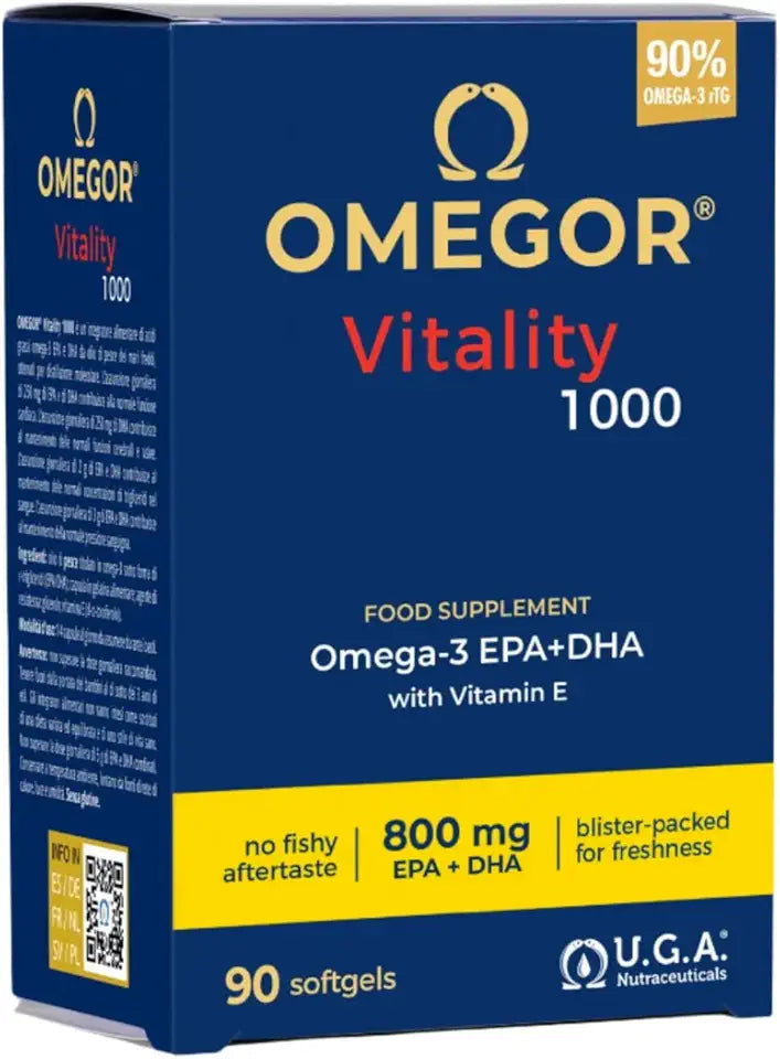 1000mg Omega 3 Fish Oil Capsules 90 Softgels M3656
