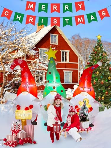10FT Christmas Inflatable Candy Castle with LED Lights W1877