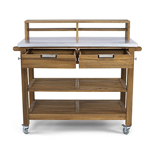 Golden Teak Potting Bench C93378