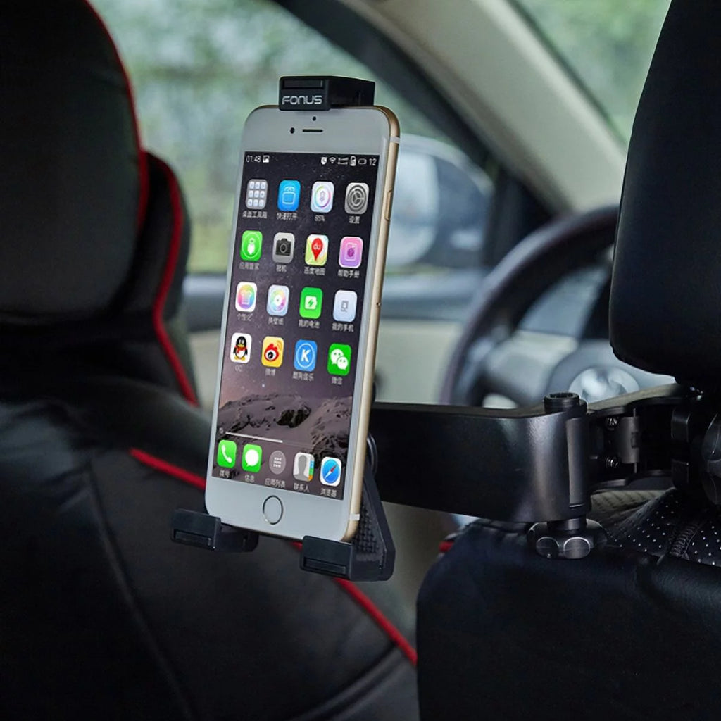 Black Rotating Car Headrest Tablet Holder I619123