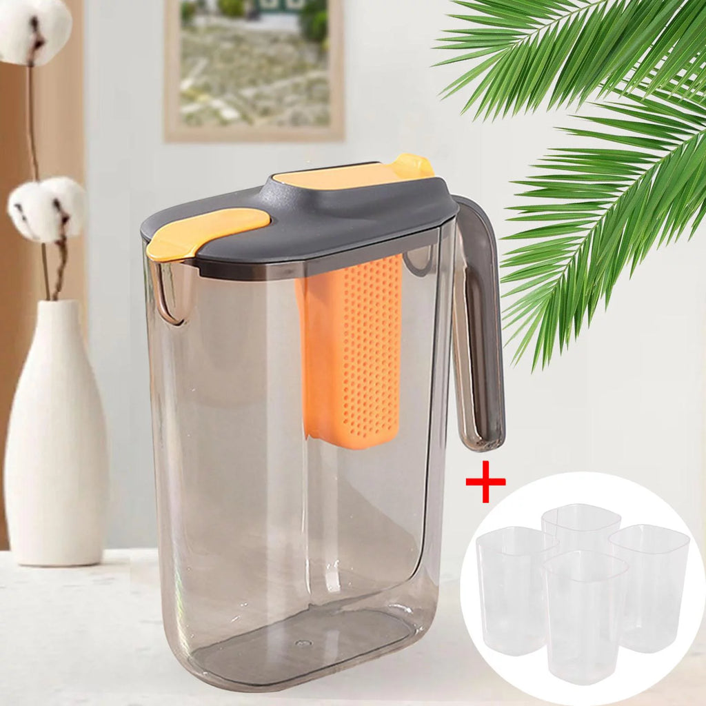 Black Ice Tea Maker Beverage Pitcher with 4 Cups M13740