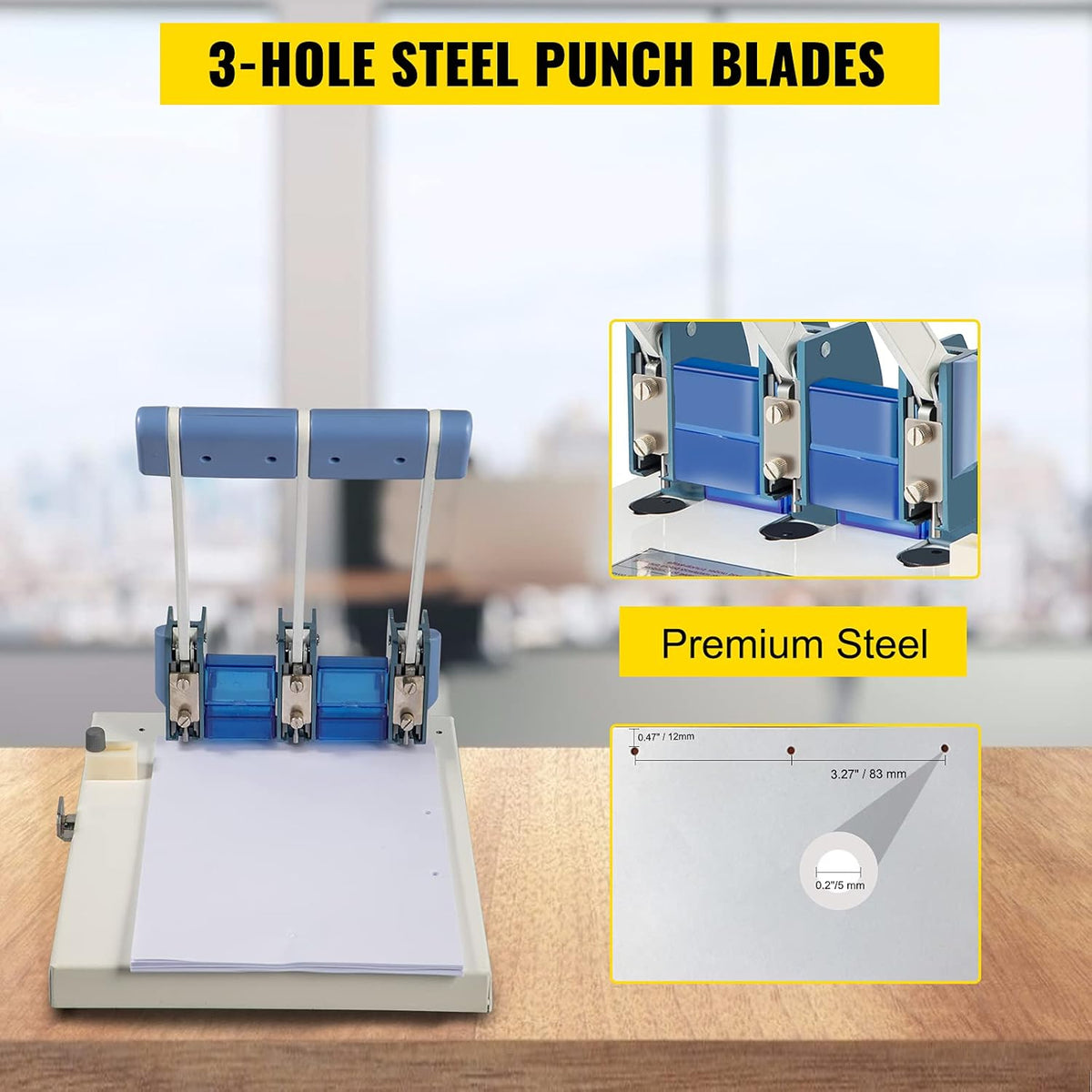 Heavy Duty 3-Hole 150 Sheet Paper Punch K23529