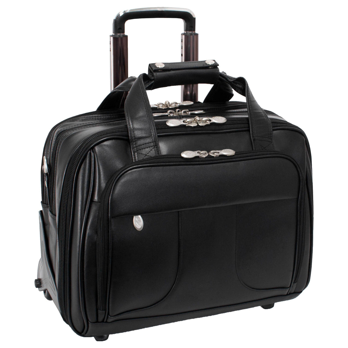 Black Nylon Detachable-Wheeled Laptop Case E74644