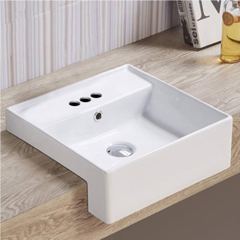White Semi-Recessed Vessel X92720
