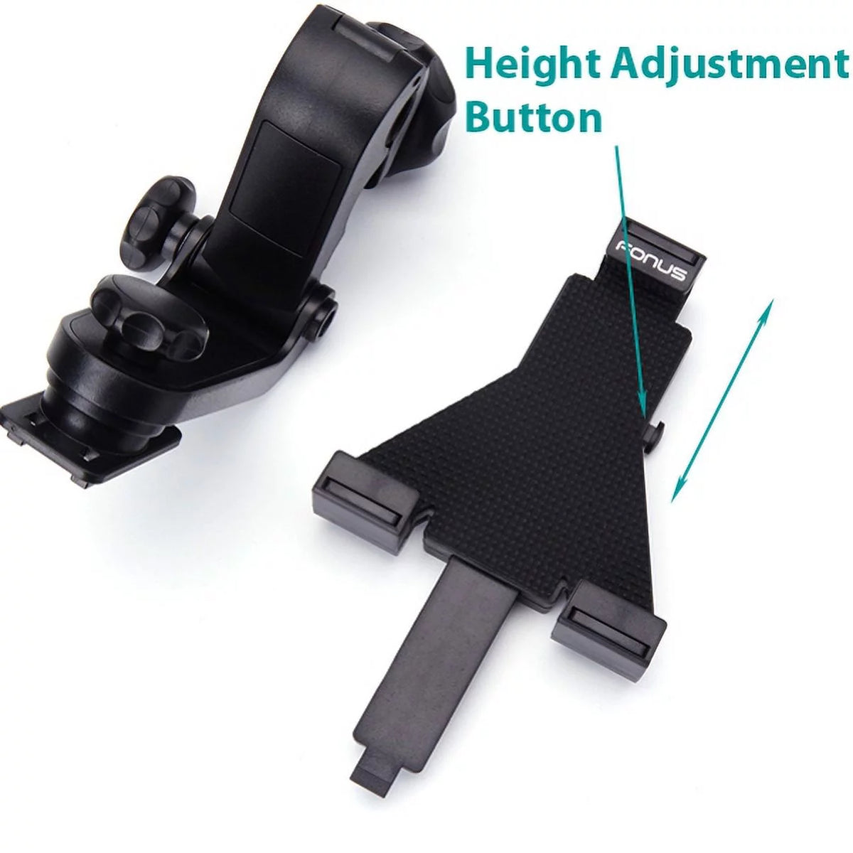 Black Rotating Car Headrest Tablet Holder I619123