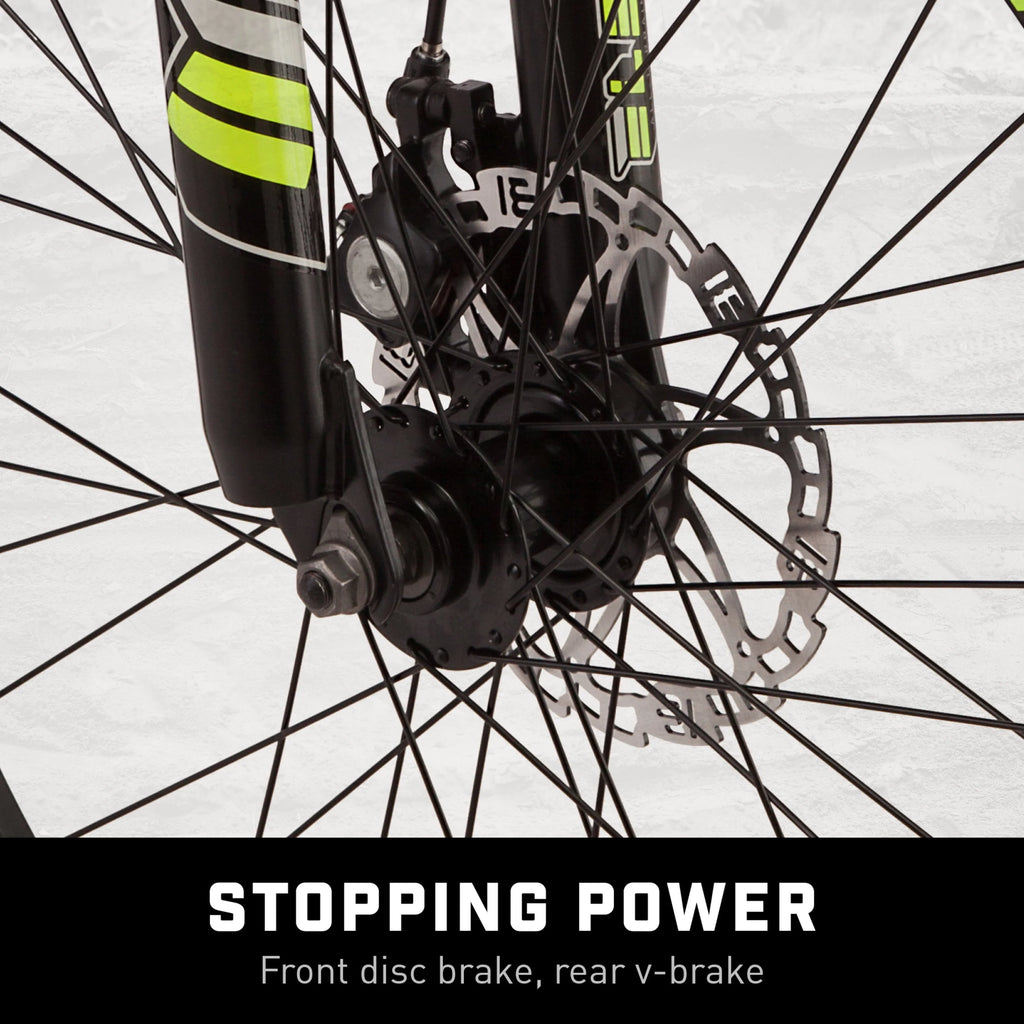 Black and Yellow 21 Speeds Mountain Bike D403