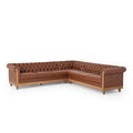 Cognac Brown Natural Sectional K757015