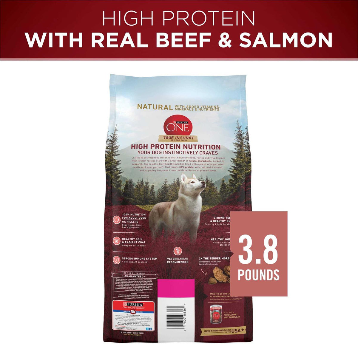 High Protein Real Beef and Salmon Dry Dog Food Q2313