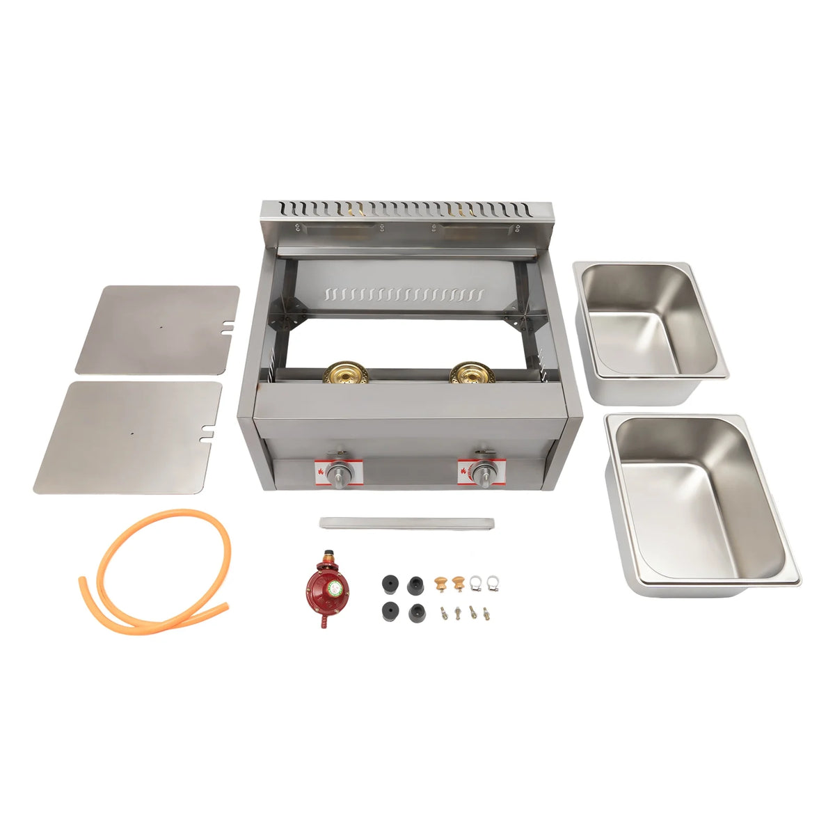 2 Burner Stainless Steel Gas Deep Fryer 12L R23329