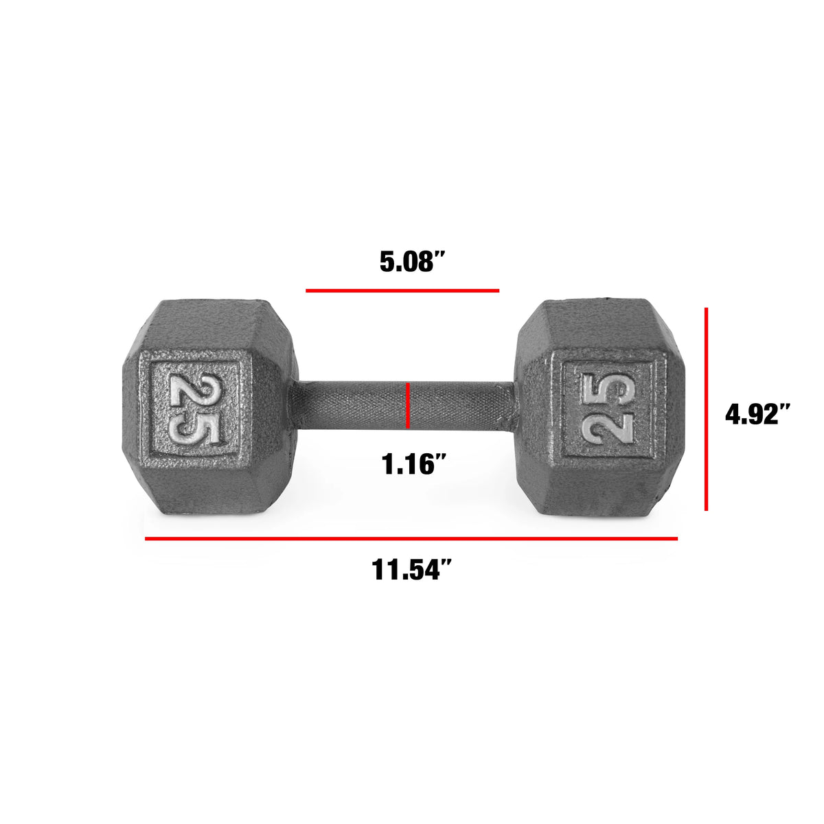 Cast Iron Dumbbell 25 Lb. Pair G42891