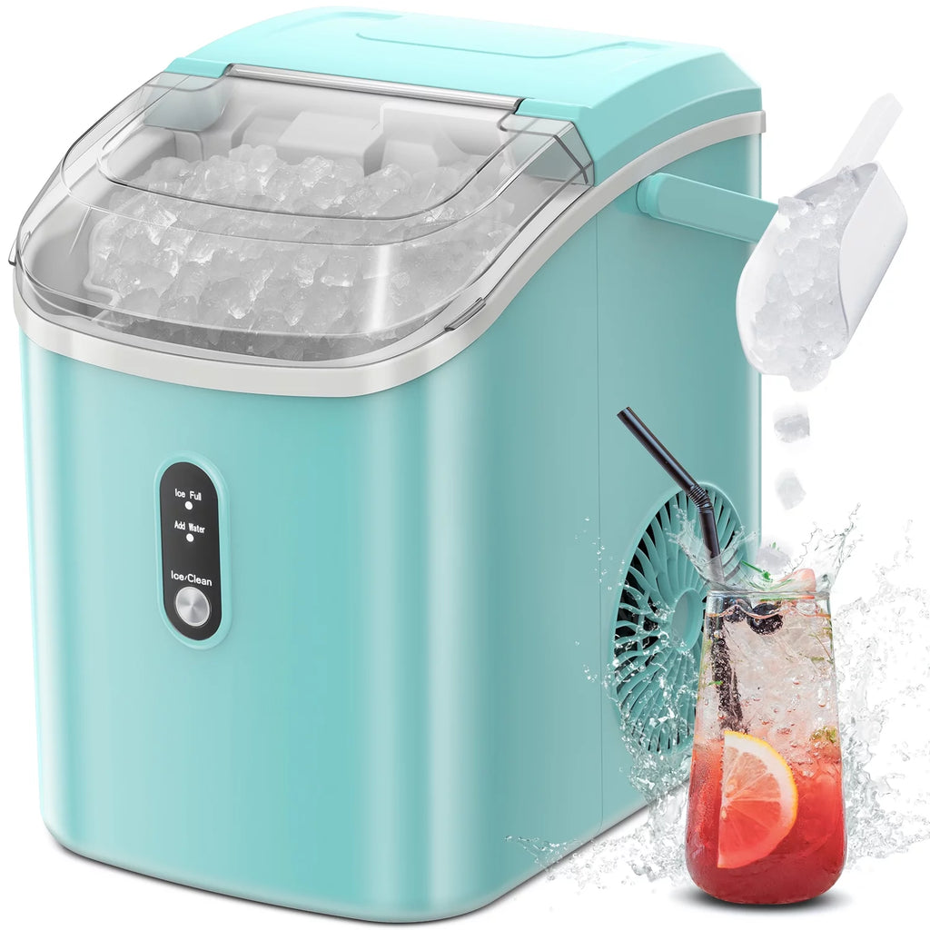 Portable Nugget Countertop Ice Maker with Self-Cleaning, 35Lbs/24Hrs, Ice Basket & Ice Scoop B3511