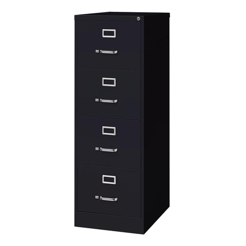 18" W 4 Drawer Black File Cabinet O3298