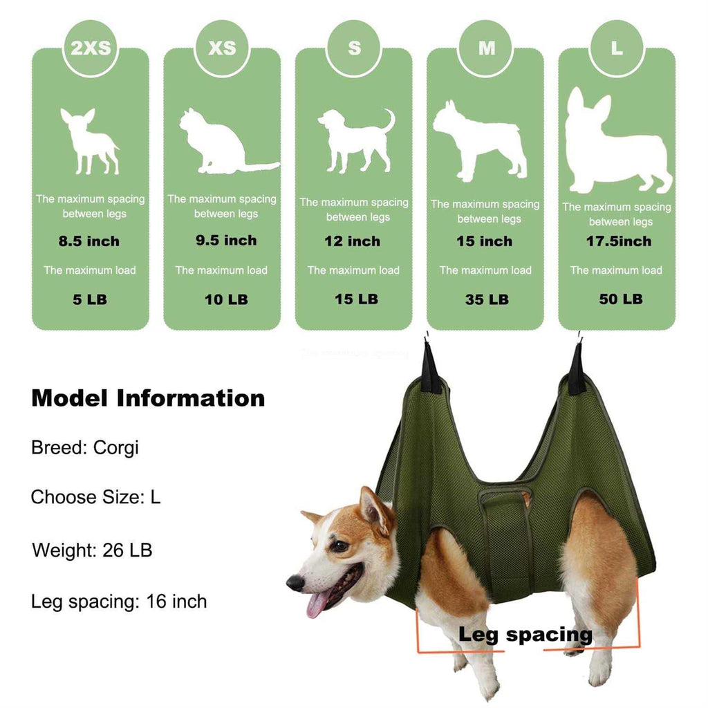 Dog Grooming Hammock Harness with Nail Clippers D714083