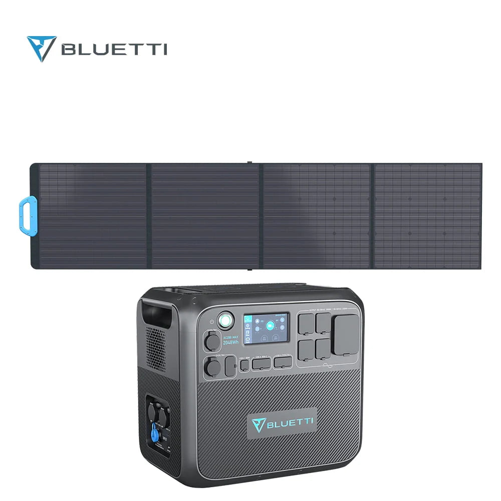 2048Wh 2200W Portable Power Station with 200W Solar Panel Q328