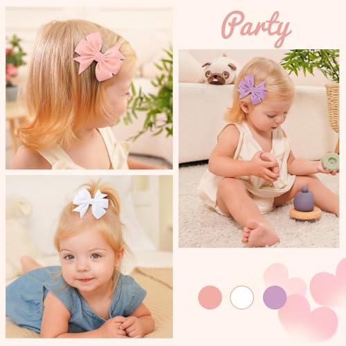 Velvet Hair Bows, 20PCS 3" Alligator Clips P1653