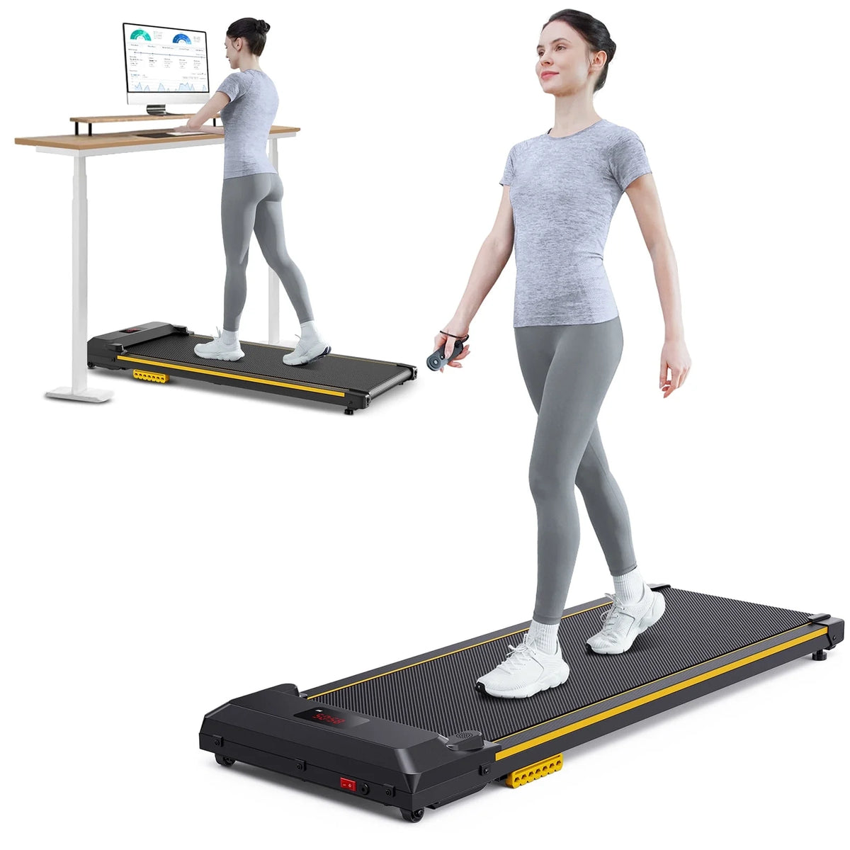 2 in 1 Under Desk Treadmill with Remote Control U62045