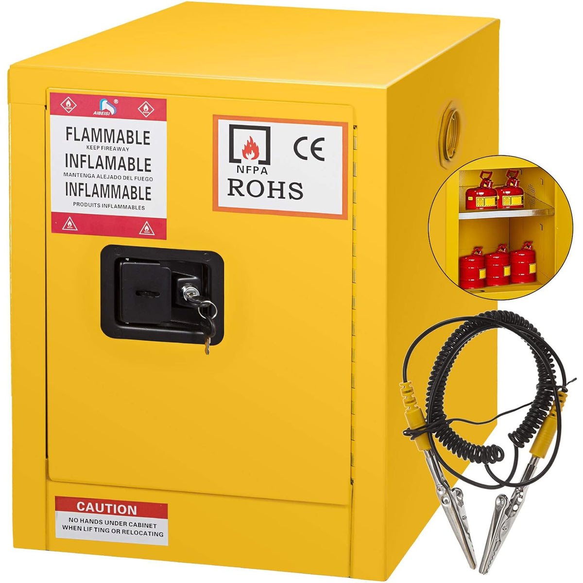17 x 17 x 22 Galvanized Steel Flammable Storage Cabinet L580