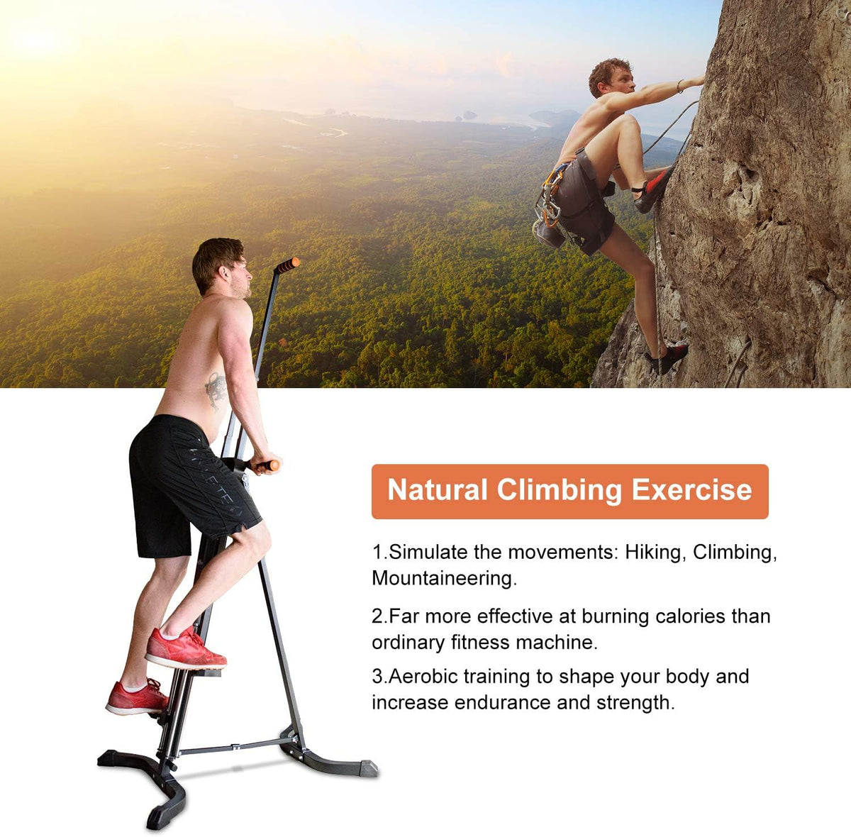 Folding Vertical Climber Stair Stepper Z42729