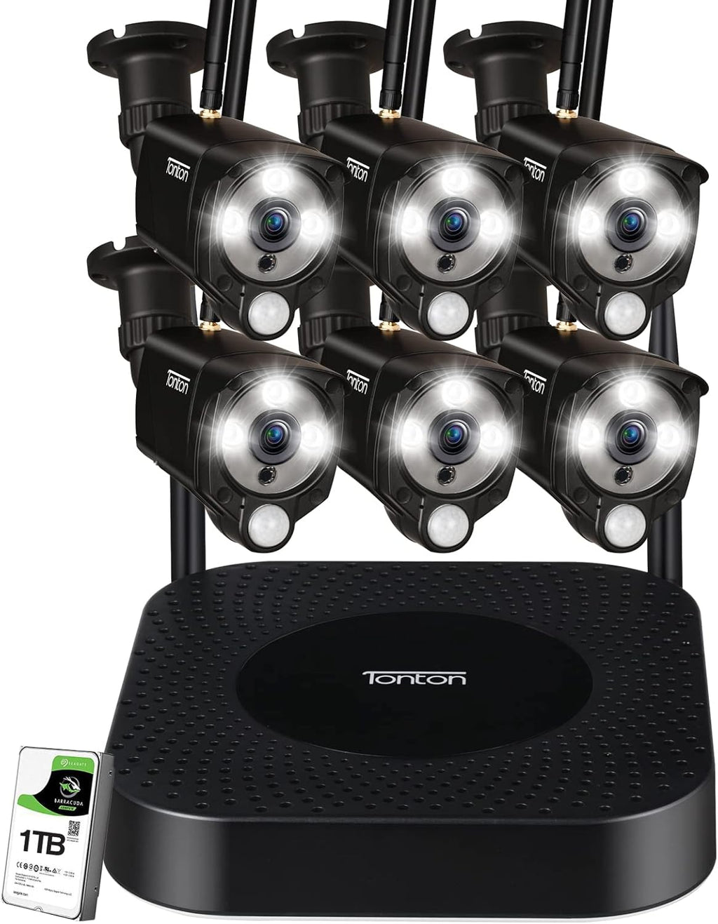 Wireless Security Camera System with 8CH NVR and 4 3MP Outdoor Bullet Cameras V120