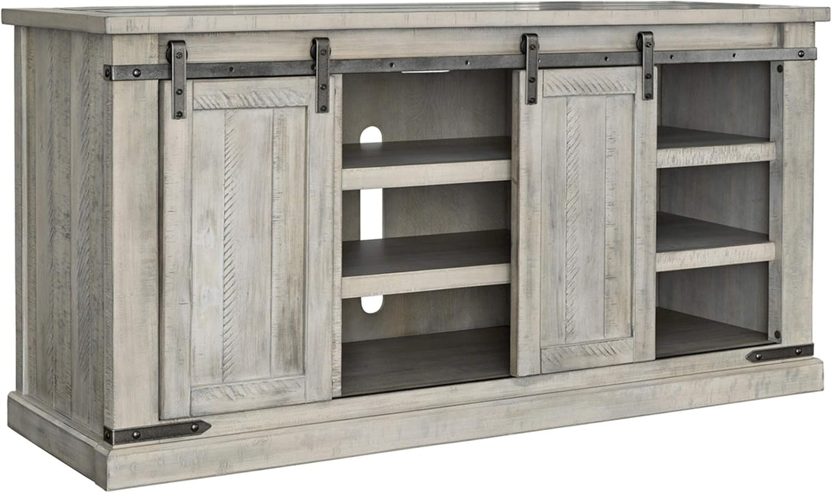 Extra Large TV Stand Whitewash E154