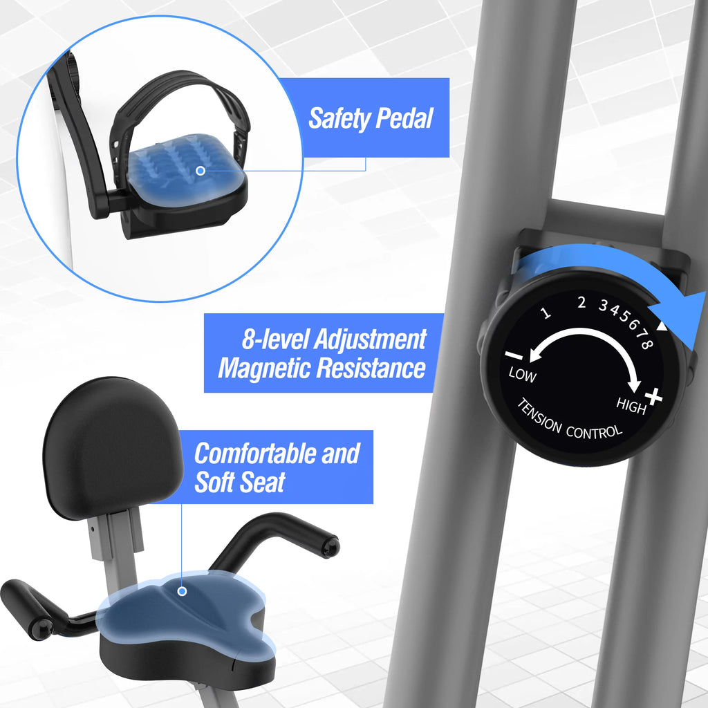 Indoor Stationary Exercise Bike Folding Magnetic Y807