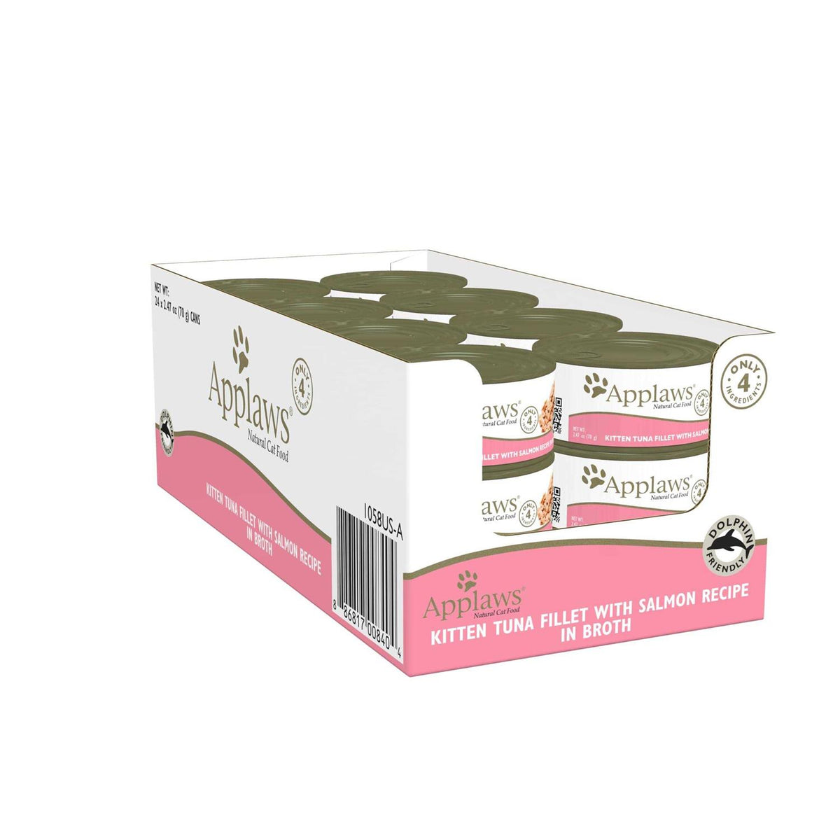 Natural Wet Kitten Food Tuna Fillet with Salmon in Broth U84299