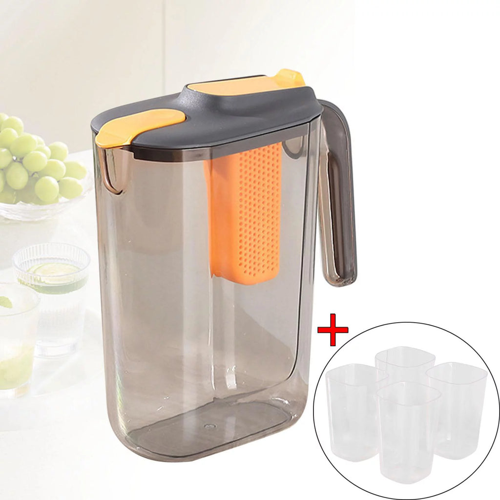 Black Ice Tea Maker Beverage Pitcher with 4 Cups M13740