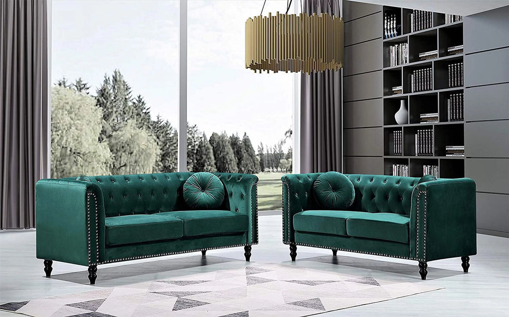 Green Loveseat R45991
