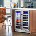 Built in Wine Cooler Beverage Cooler 18-Wine Bottles and 57 Cans Dual Zone S9440