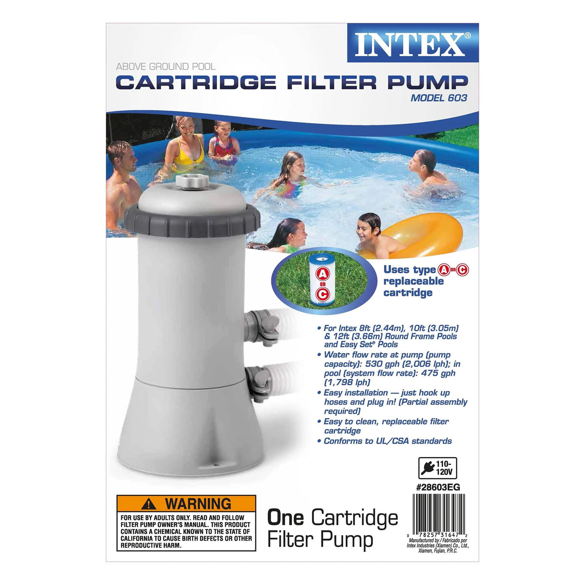 15' x 33 Above Ground Swimming Pool with Filter Pump C34357