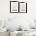 White Performance Velvet King Headboard S390757