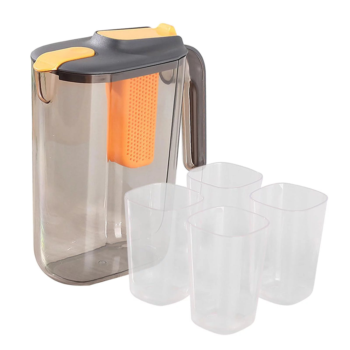 Black Ice Tea Maker Beverage Pitcher with 4 Cups M13740
