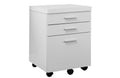White Black 3 Drawers Particle Board Filing Cabinet Z439627