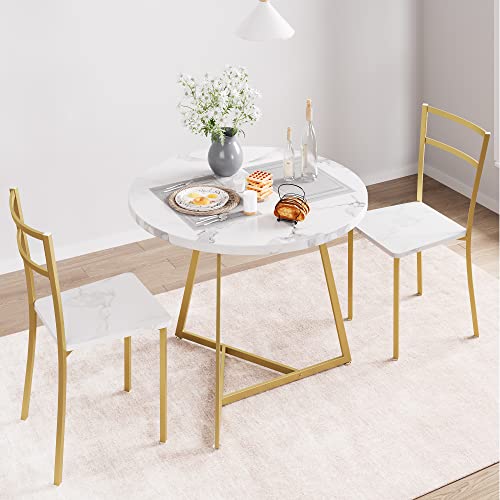 Rustic Brown 3 Piece Dining Table Set V82876