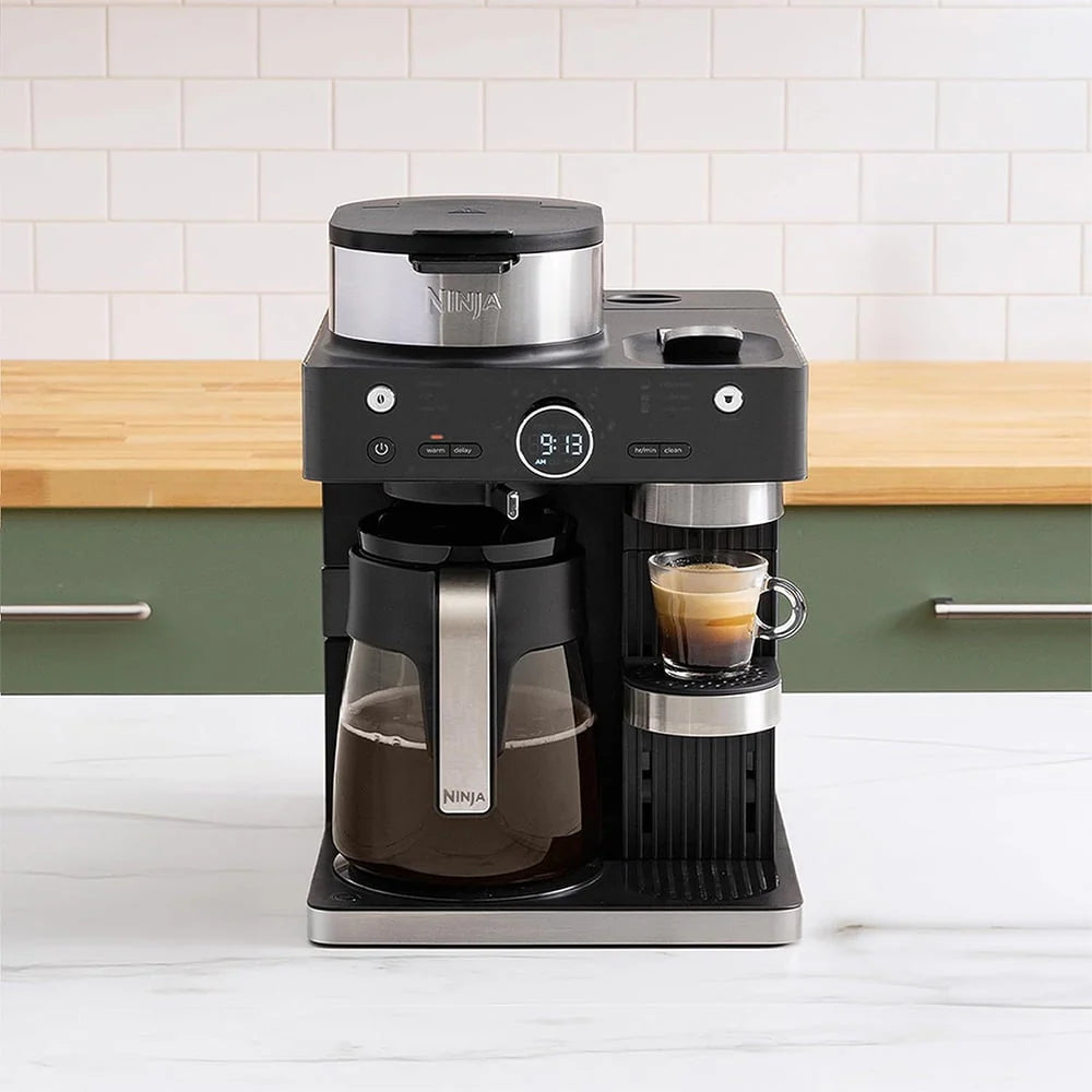 Black and Stainless Steel Espresso & Coffee System D466