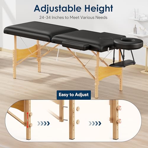 Portable Wooden 2-Fold Massage Table B582
