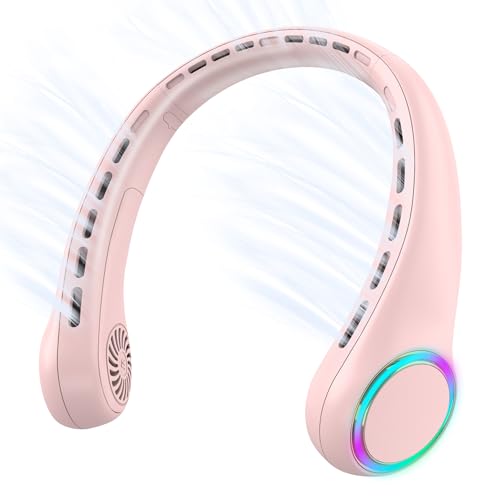 Portable Neck Fan 4000mAh 3 Adjustable Speeds White Y689