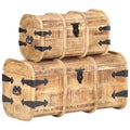 Storage Chests 2 Pieces Solid Mango Wood Y577371
