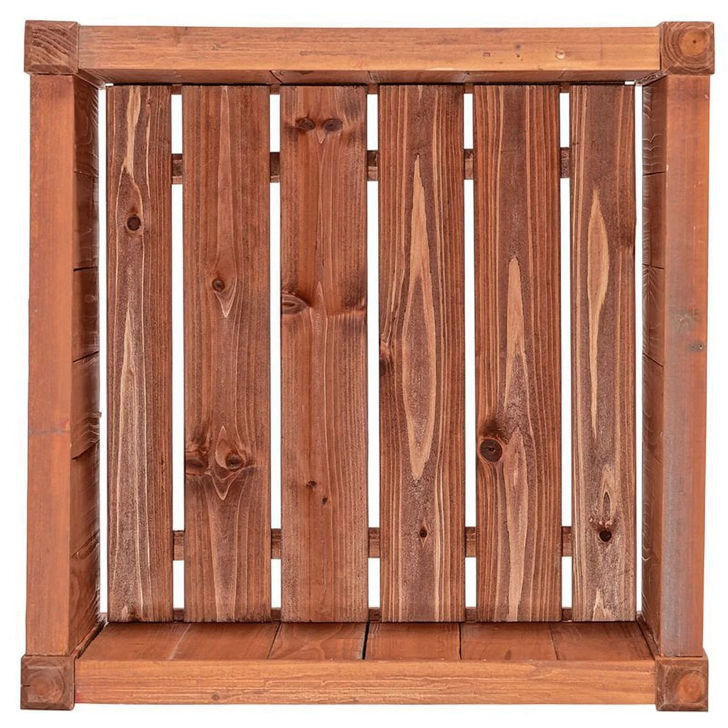 Medium Brown Wood Planter N33554